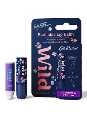 Wild x Cath Kidston Floral Lip Balm Starter Kit - Coconut & Vanilla, NEW